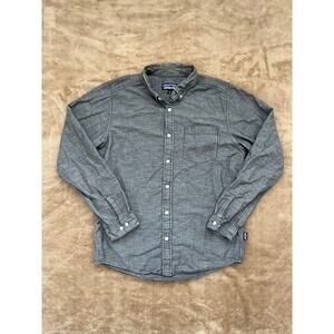 Patagonia Long‎ Sleeve Button Up Shirt Gray Men’s Size Medium